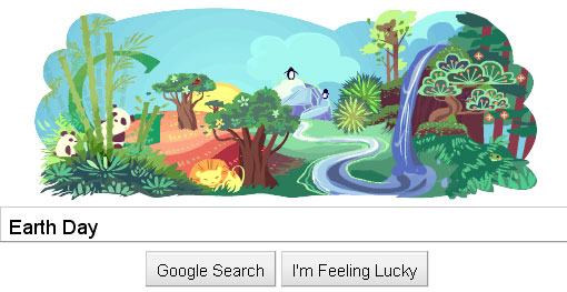google doodle earth day 2010. Google celebrates Earth Day#39;s