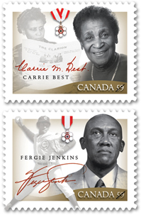 Black History Celebration Stamps of Two Canadian Heroes