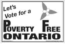 “Let’s Vote for a Poverty Free Ontario”: New Date for Election “Sign Blitz” is September 15, 2011