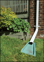 Toronto's Deadline for Mandatory Downspout Disconnection: Phase 1 Property Owners Nov. 20, 2011. Above, downspout is disconnected. 
