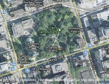 Toronto Road Closures Due to Occupy Toronto Protest At St. James Park Today