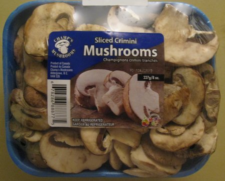 Champ's Mushrooms brand Sliced Crimini Mushrooms /  champignons crimini tranchés de marque Champ's Mushrooms