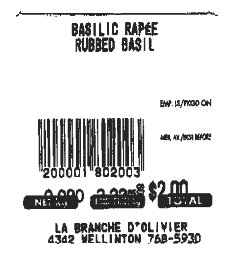 Rubbed Basil / « Basilic rapée »