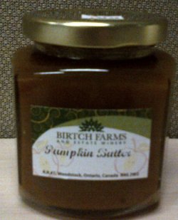 Birtch Farms and Estate Winery brand Pumpkin Butter /  Beurre de citrouille (pumpkin butter) de marque Birtch Farms and Estate Winery