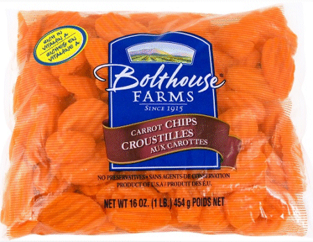 Bolthouse Farms brand Carrot Chips /  Croustilles aux carottes de marque Bolthouse Farms