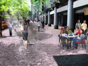 Waterfront Toronto's Conceptualization: North Side Sidewalk