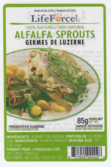 LifeForce Foods - Alfalfa Sprouts / LifeForce Foods - Germes de luzerne  