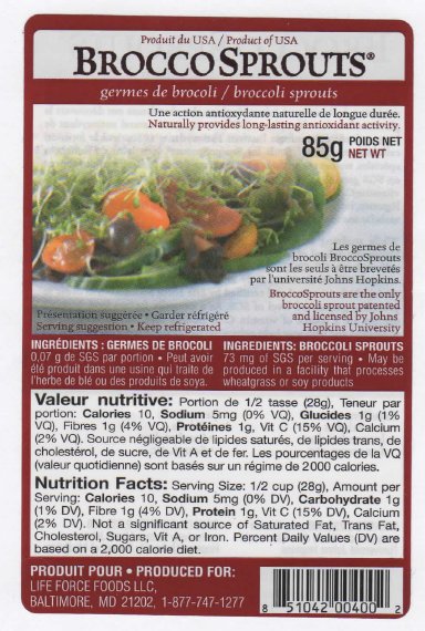 LifeForce Foods - Brocco Sprouts / LifeForce Foods - Germes de brocoli 