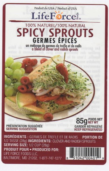 LifeForce Foods - Spicy Sprouts /  LifeForce Foods - Germes épicés 