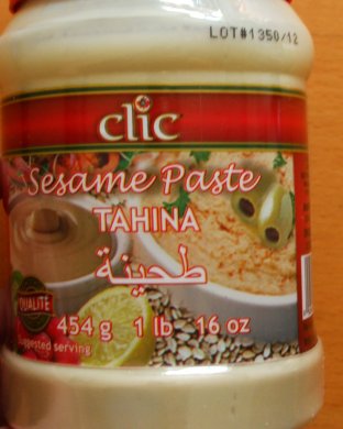 Clic Sesame Paste Tahina Lot#1350/12 / Clic Pâte de sésame Tahina Lot#1350/12 