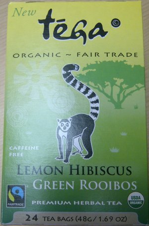 Tega brand Organic Lemon Hibiscus Green Rooibos Herbal Tea / « Organic Lemon Hibiscus Green Rooibos Herbal Tea » de marque Tega