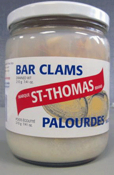 St. Thomas brand bar clams / palourdes mactres de marque St. Thomas