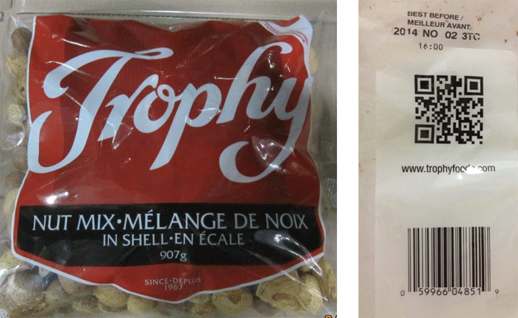 Trophy brand Nut Mix In Shell / mélange de noix en écale de marque Trophy