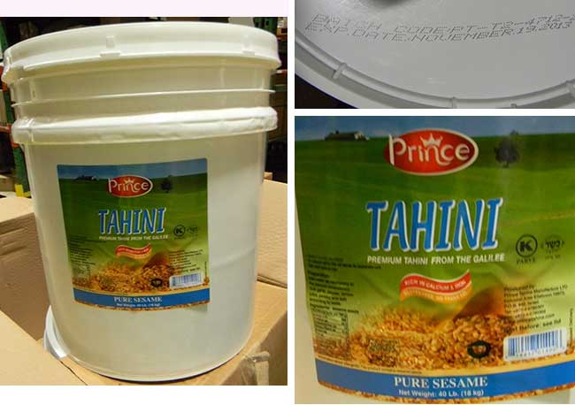 Prince brand Tahini - 18kg (40lb) / Tahinis de marque Prince - 18 kg (40 lb)