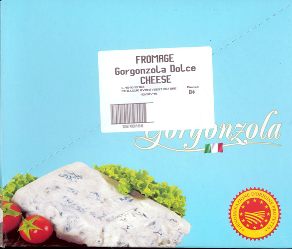 Gorgonzola Dolce Cheese - Best Before date 13 october 15 / Fromage Gorgonzola Dolce de marque Il Villaggio - Meilleur Avant 13 Octobre 15