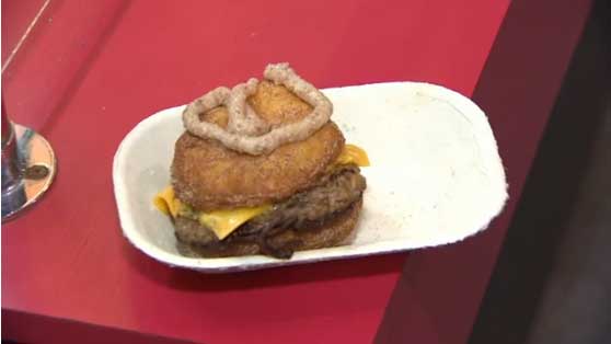 Maple Bacon Jam Topping on the Cronut Burger at the Toronto CNE
