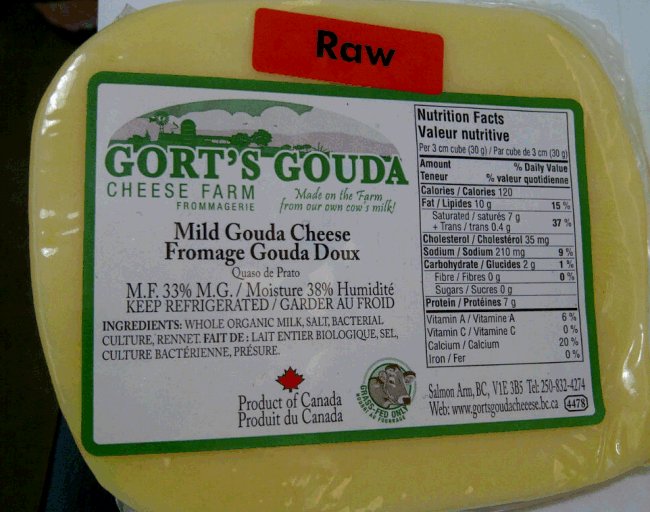 Gort’s Gouda Cheese Farm brand Mild Gouda / Fromage Gouda Doux de marque Gort’s Gouda Cheese Farm