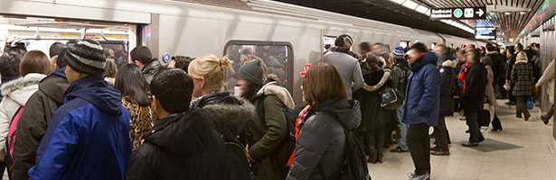 Subway congestion. Photo: TTC