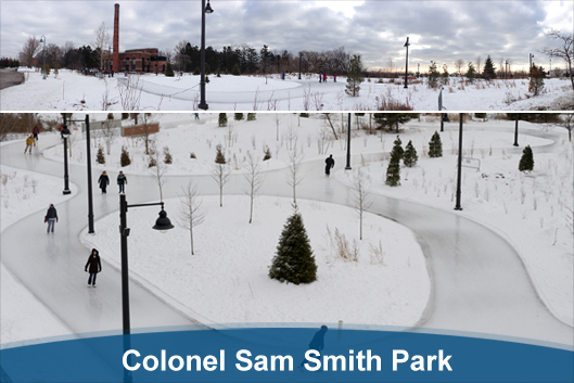 Colonel Sam Smith Park ice skating trail