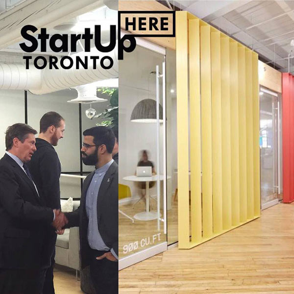 Left: City of Toronto Mayor John Tory: Image Courtesy of Startup HERE Toronto